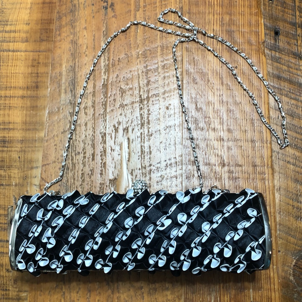 Daniel Ames Black & White Couture Clutch, One Size